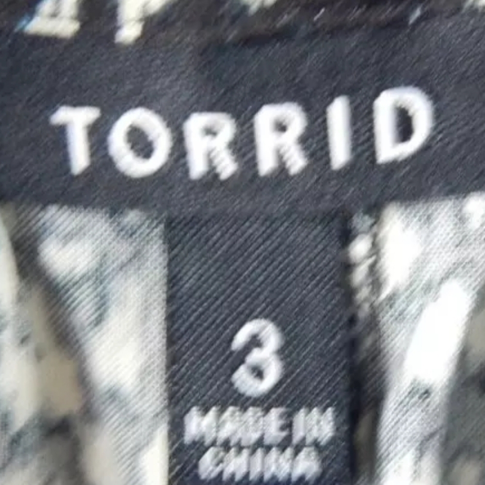 Torrid Black Leopard Ruffle Drawstring Dress - Picture 3 of 4